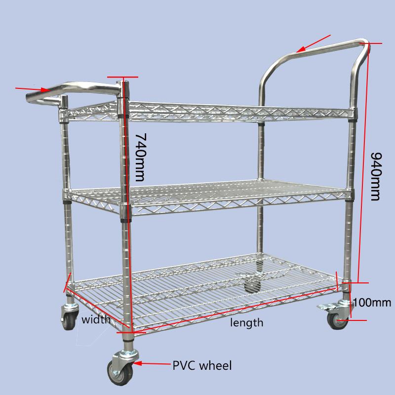 3-lags platt antistatisk vagn
